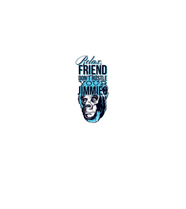 Relax Friend model alb pe tricou