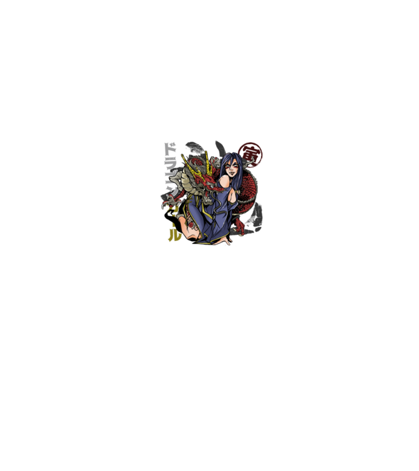 Dragon sexy Anime model negru pe tricou