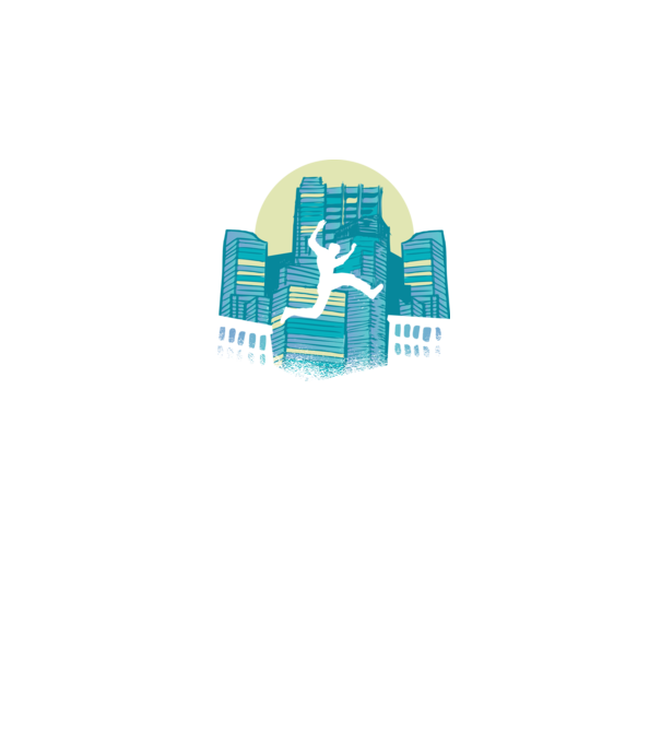 Parkour model negru pe tricou