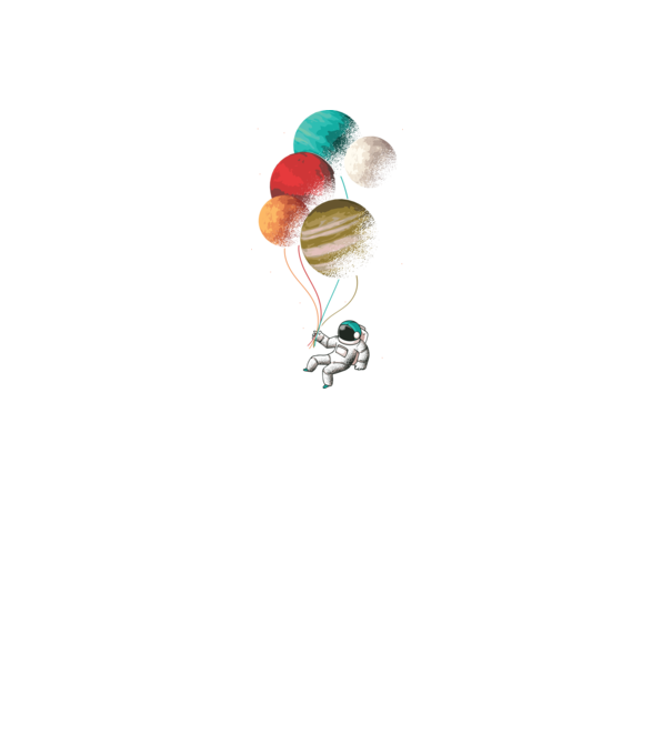 Astronaut Balloons baloane astronaut model negru pe tricou