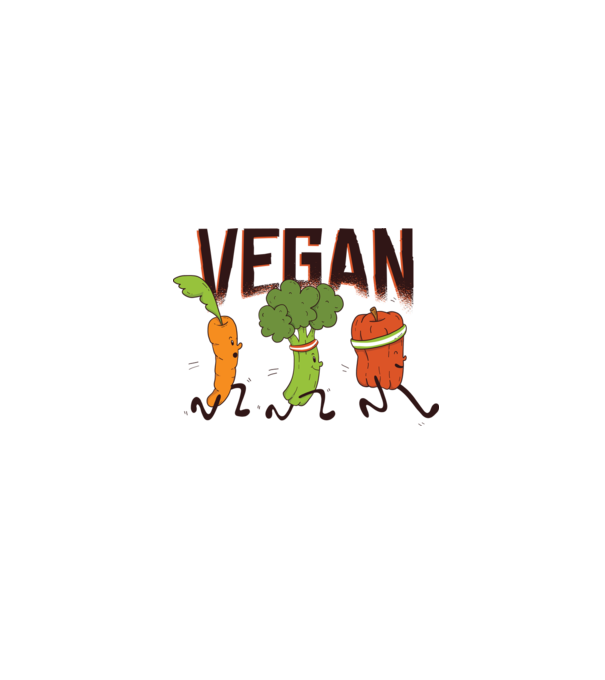 Legume vegan model alb pe tricou