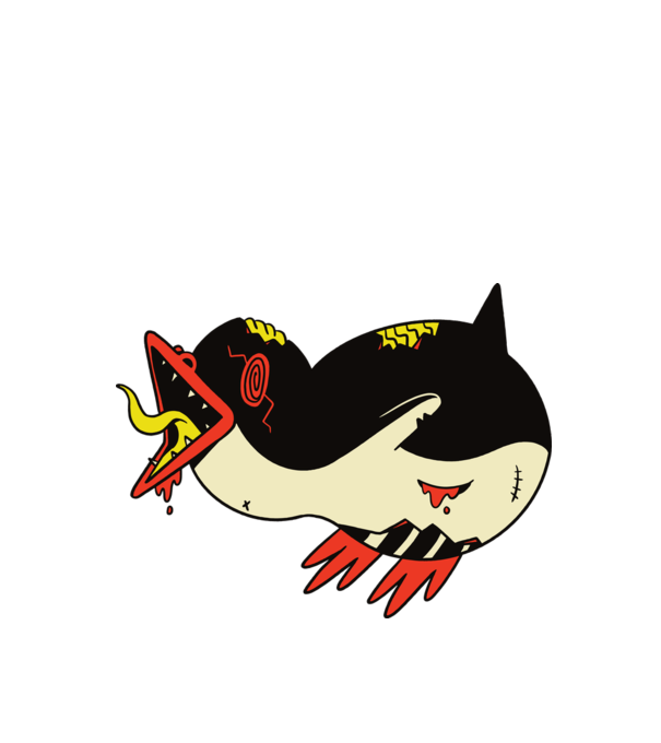Pinguin Zombie model turcoaz pe tricou
