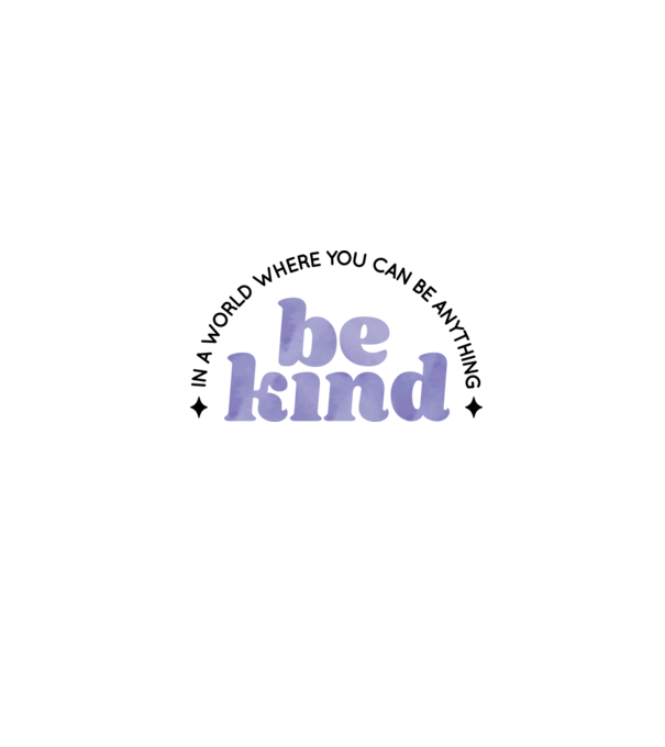 Be kind model alb pe tricou