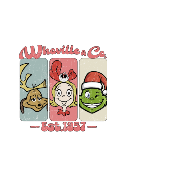 Whoville & Co - Grinch model albastru deschis pe tricou