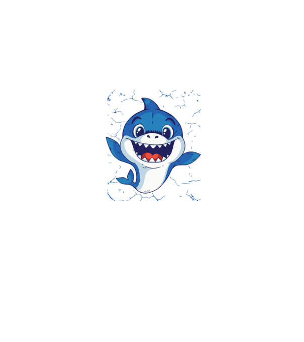Baby Shark tricou drăguț cu rechin model albastru jeanși pe tricou
