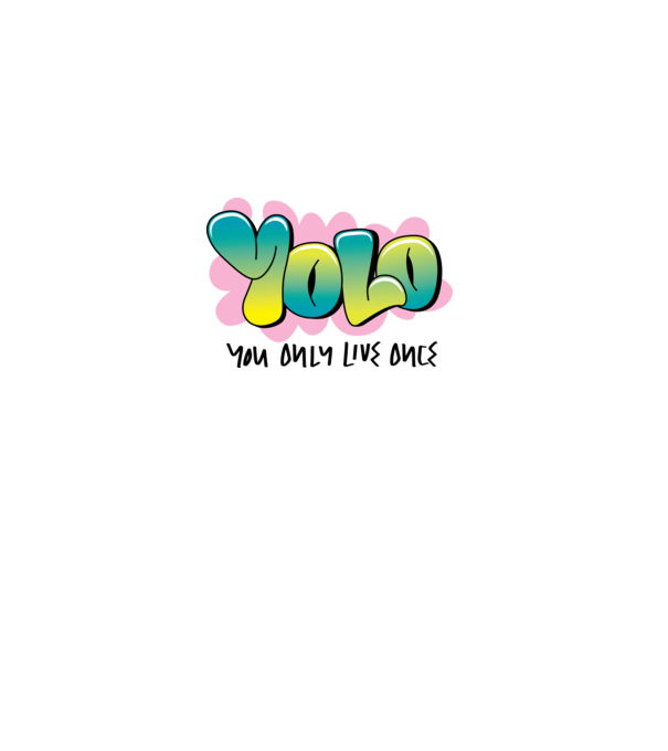 YOLO - You only live once model alb pe tricou