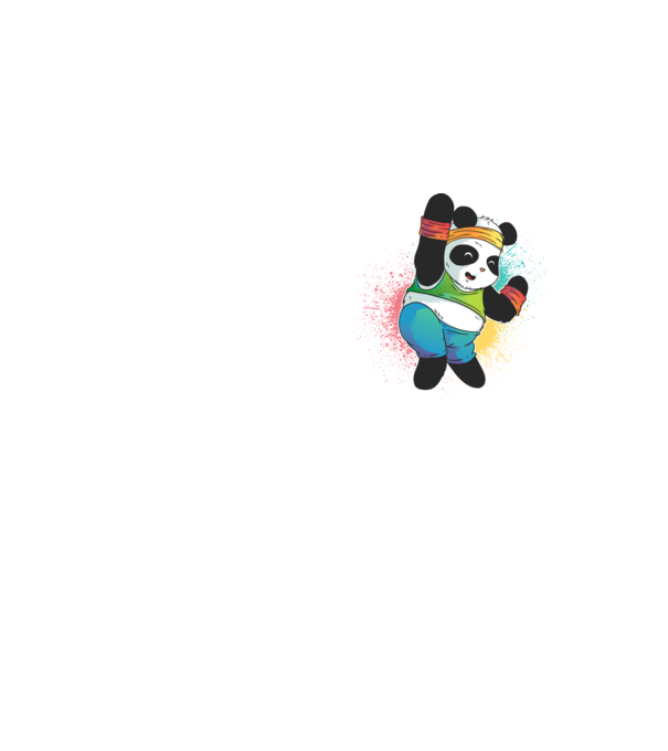 Panda drăguț Zumba model galben neon pe tricou