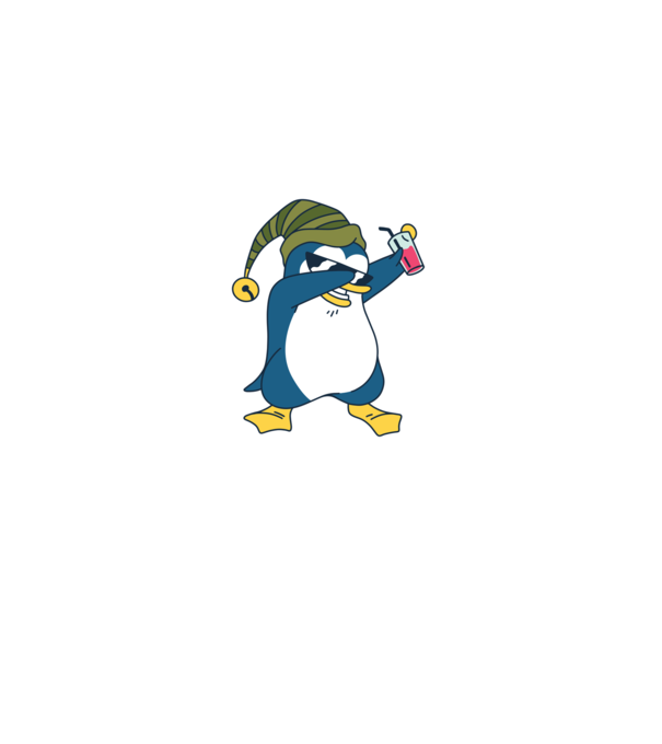 Pinguin DAB model negru pe tricou