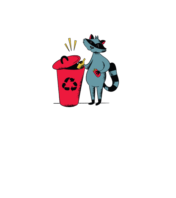 Reciclare Raton model gri pe tricou