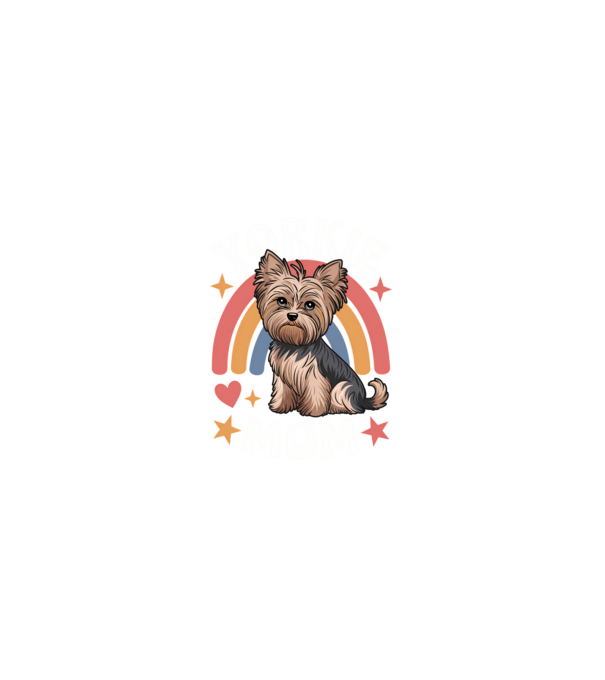Yorkie Mom Negru model negru pe tricou