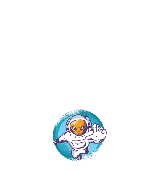 Alien Astronaut model negru pe tricou