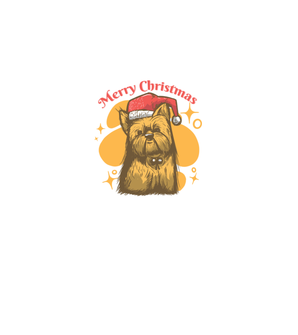 Crăciun Yorkie model negru pe tricou