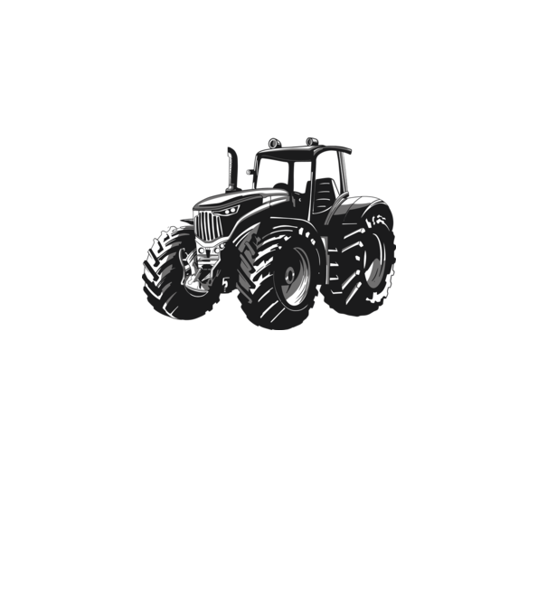 Tractor model alb pe tricou