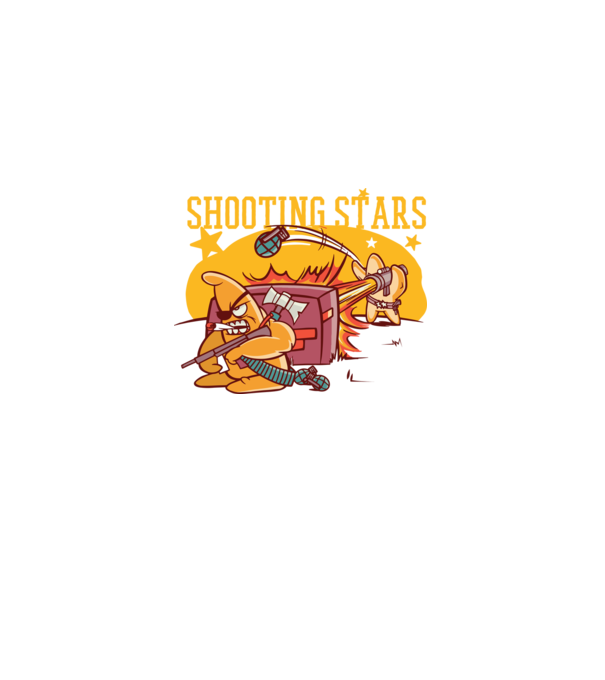 Shooting Stars model negru pe tricou