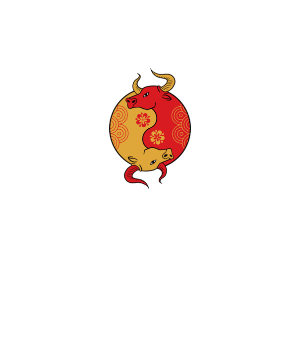Bivol Yin Yang model gri pe tricou