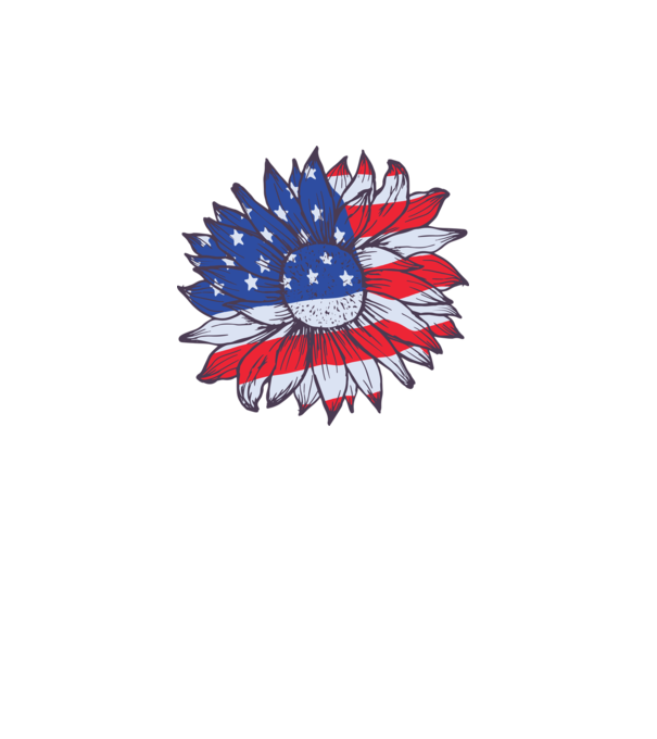Floarea-soarelui americană Usa Sunflower model alb pe tricou
