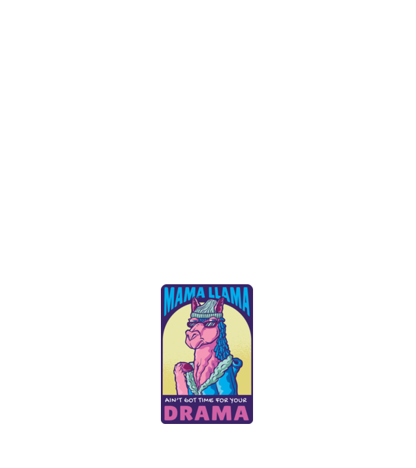 Mama Lama model alb pe tricou