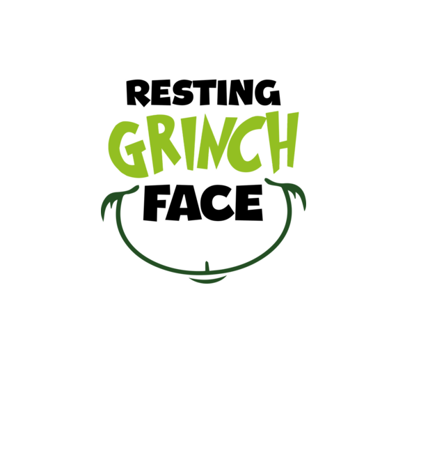 Resting Grinch face model alb pe tricou