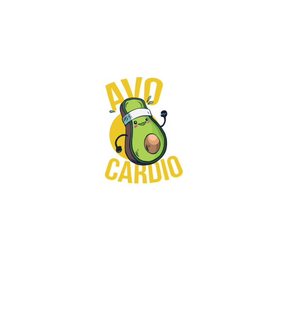 Avo Cardio Antrenament Avocado model albastru închis pe tricou