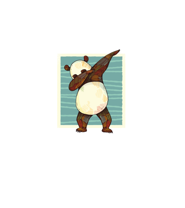 Panda DAB dans model albastru închis pe tricou