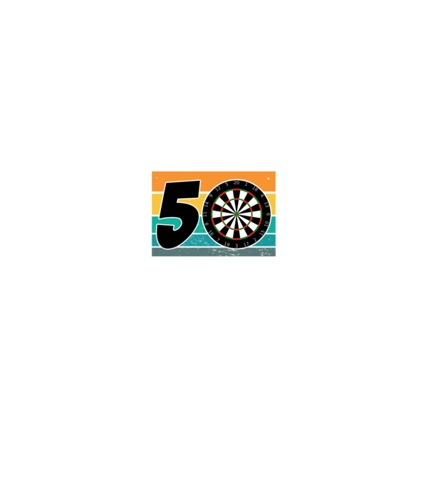 'I''m not 50 I''m bullseye darts birthday' model negru pe tricou