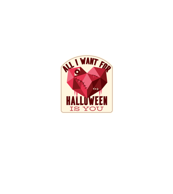 All I want for Halloween is You model roz deschis pe tricou
