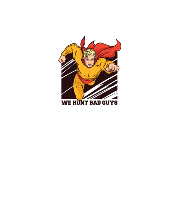 Supererou model alb pe tricou