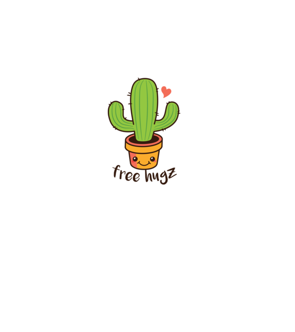 Free Hugz tricou amuzant Cactus model alb pe tricou
