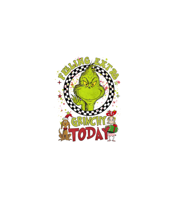 Feeling extra Grinchy today - Grinch model alb pe tricou