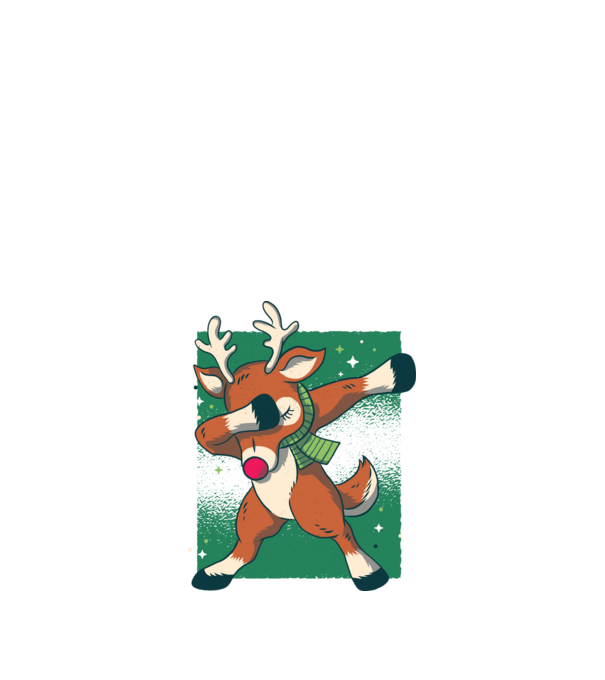Rudolph DAB model alb pe tricou