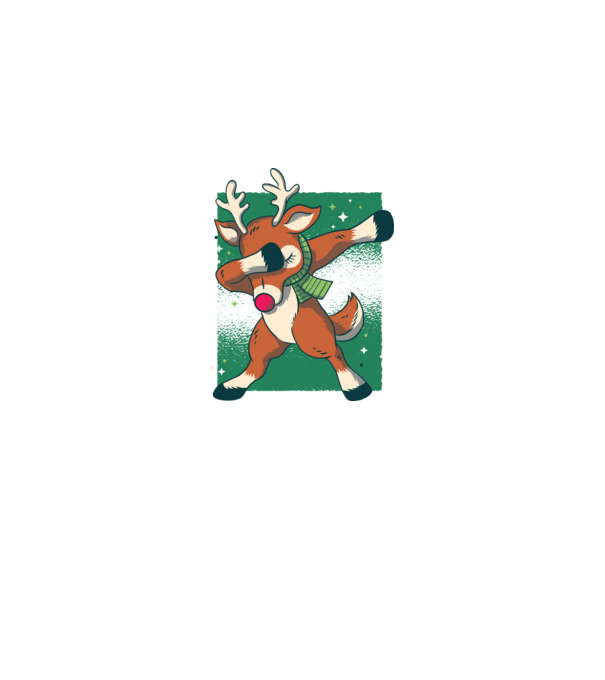 Rudolph DAB model alb pe tricou