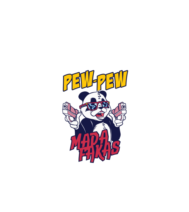Pew Pew Pew Madafakas Panda model turcoaz pe tricou