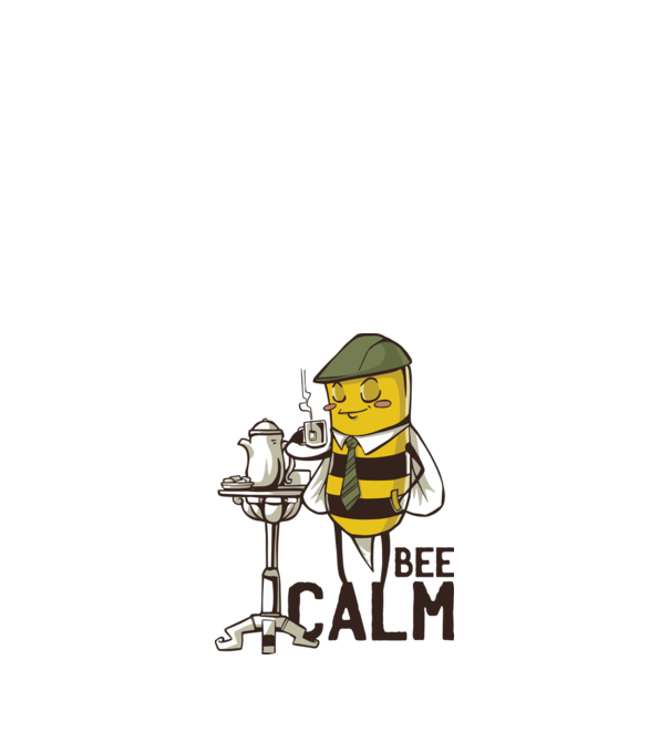 Bee Calm - Fii răbdător Albinuță model nisipiu pe tricou