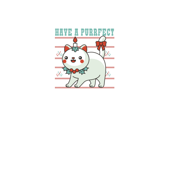 Have a Purrfect Christmas model negru pe tricou