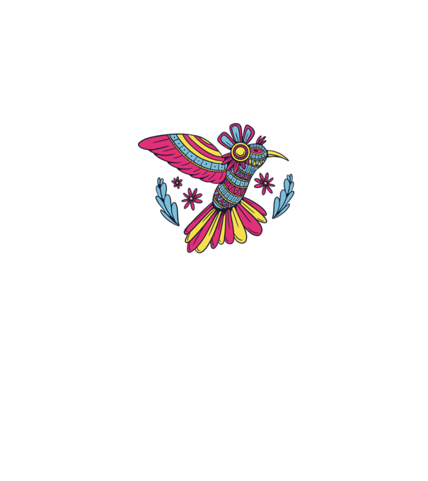 Mandala Colibri model negru pe tricou