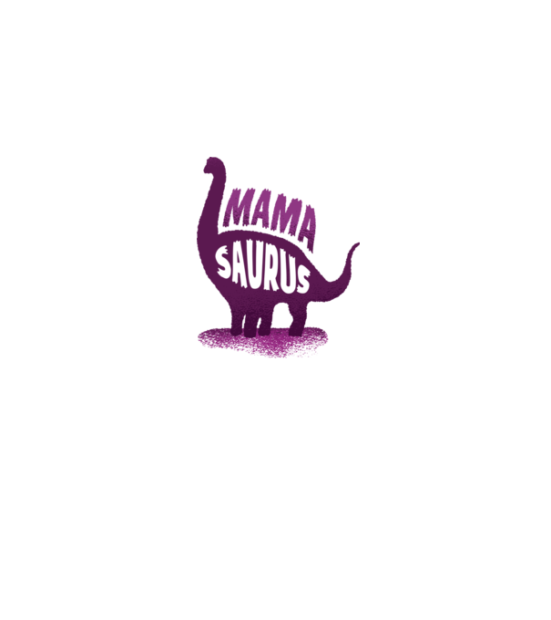 Mamasaurus model gri pe tricou