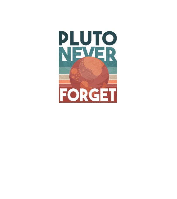 Pluto never forget model negru pe tricou