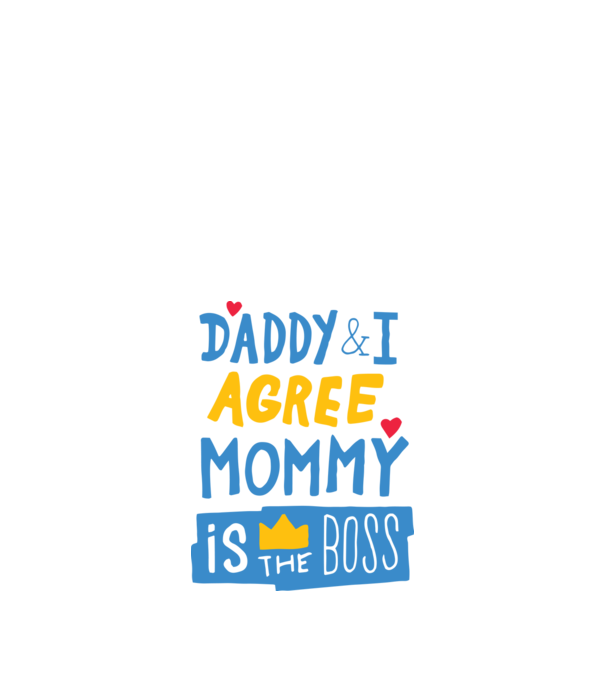 Mama e șefa model alb pe tricou