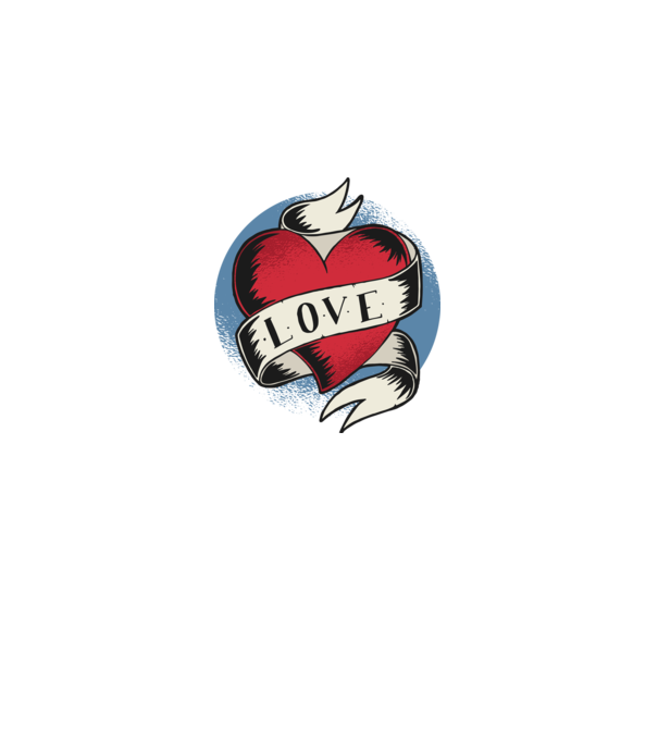 'Love Tatuaj pentru Valentine''s Day' model negru pe tricou