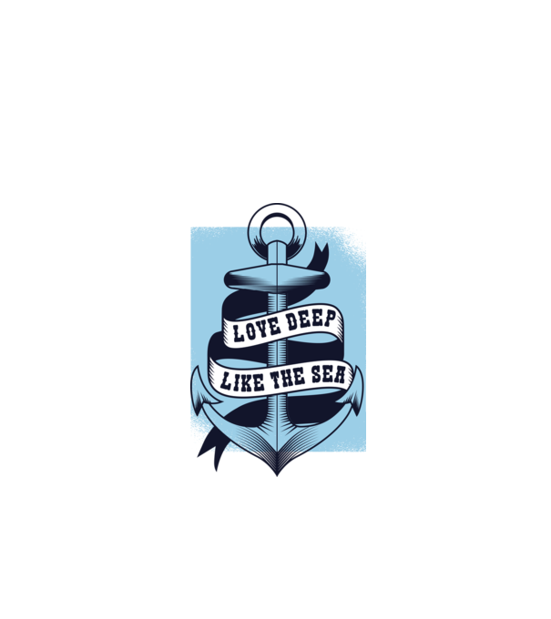 'Love deep like the sea ancoră dragoste Valentine''s Day' model turcoaz pe tricou