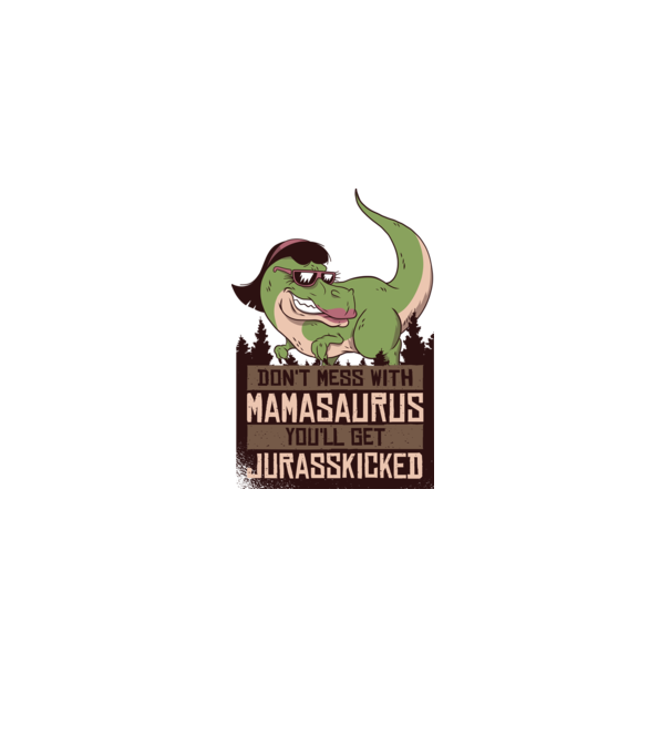 Mamasaurus tricou cu dinozaur model roz deschis pe tricou