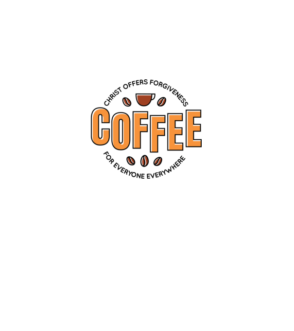 Cafea Iertare model alb pe tricou