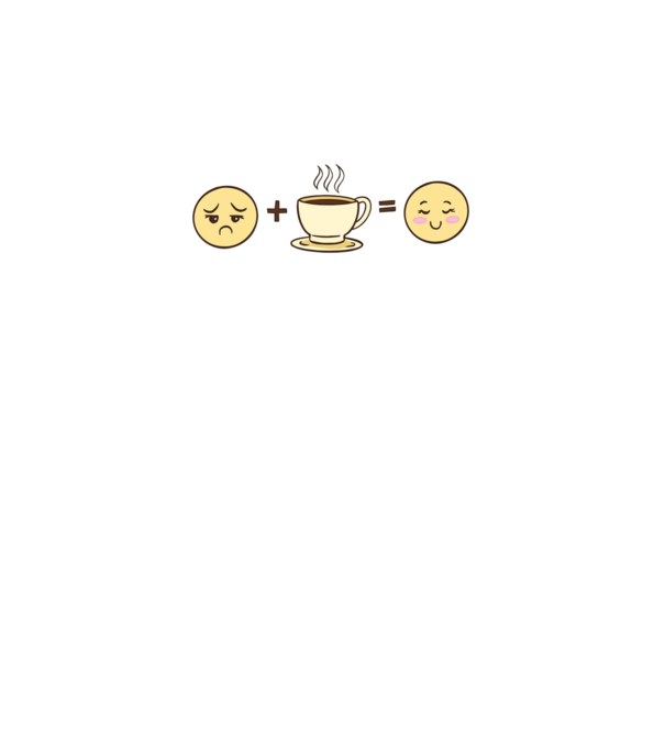 Cafea Fericire model gri închis pe tricou