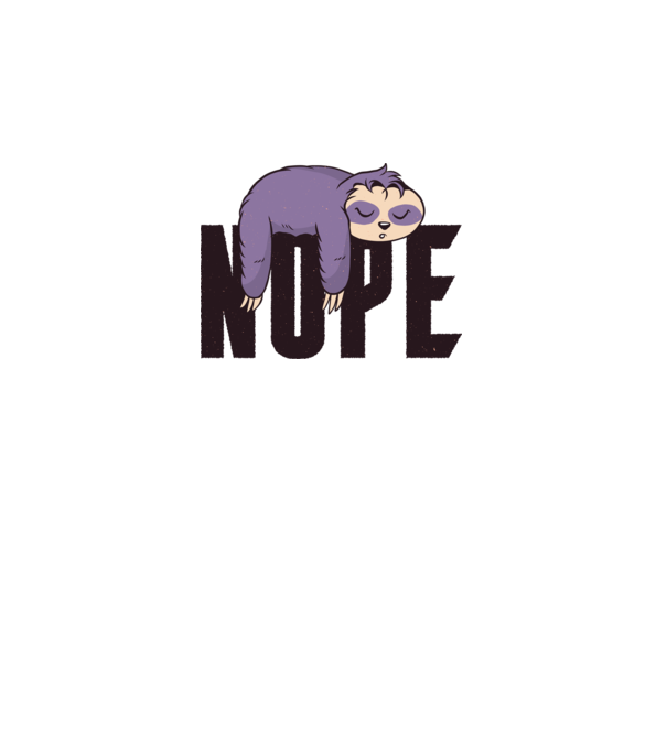 Leneș Nope model alb pe tricou