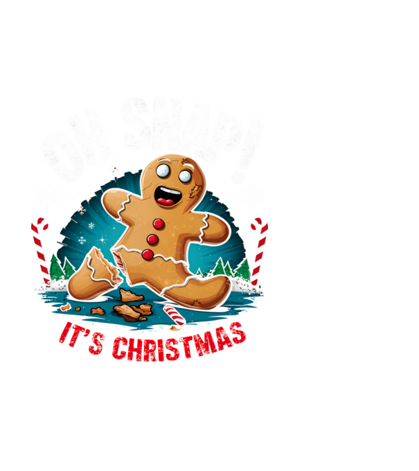 Oh snap! It's christmas Negru model alb pe tricou