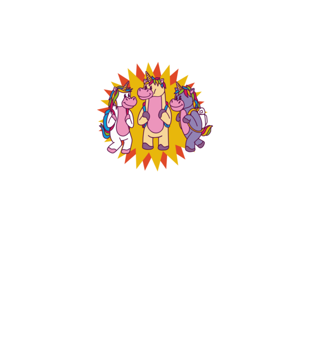 Unicorni școlari model alb pe tricou