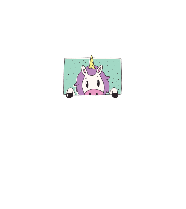 Unicorn curios model roz pe tricou