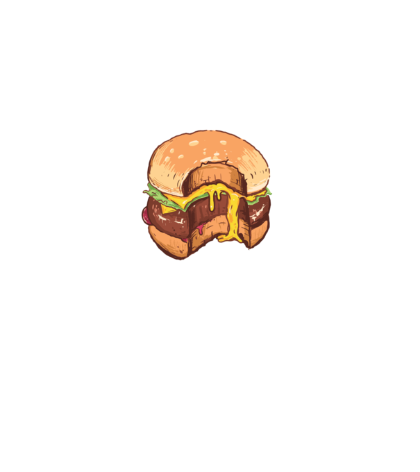 Hamburger model gri pe tricou