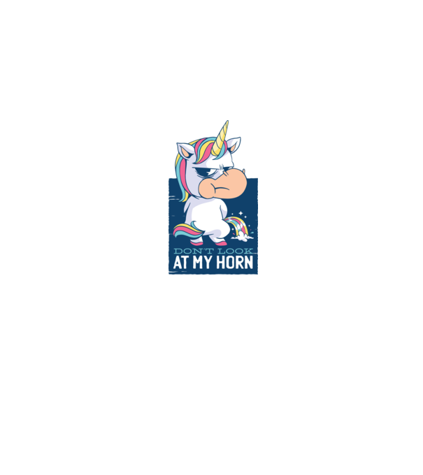 'Don''t look at my horn tricou amuzant unicorn' model gri pe tricou