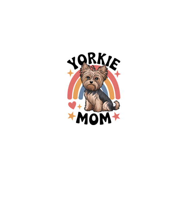 Yorkie Mom Alb model alb pe tricou